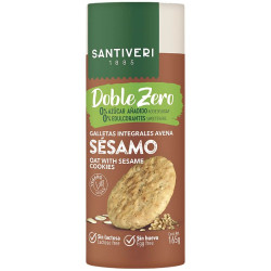 GALLETAS INTEGRALES AVENA Y SÉSAMO DOBLE ZERO 165G SANTIVERI