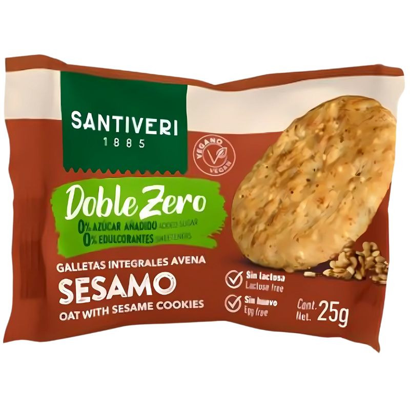 GALLETAS INTEGRALES AVENA Y SÉSAMO DOBLE ZERO 3U SANTIVERI