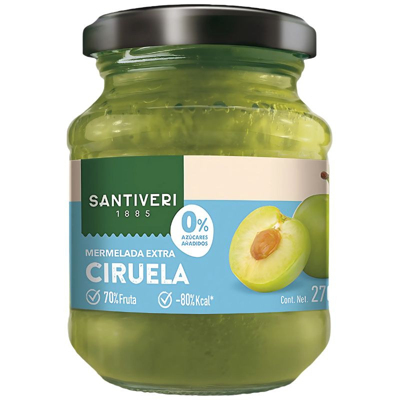 MERMELADA DE CIRUELA 0% AZÚCARES AÑADIDOS 270G SANTIVERI