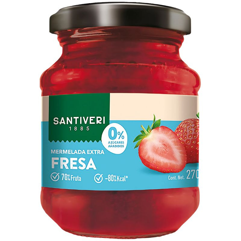 MERMELADA DE FRESA 0% AZÚCARES AÑADIDOS 270G SANTIVERI
