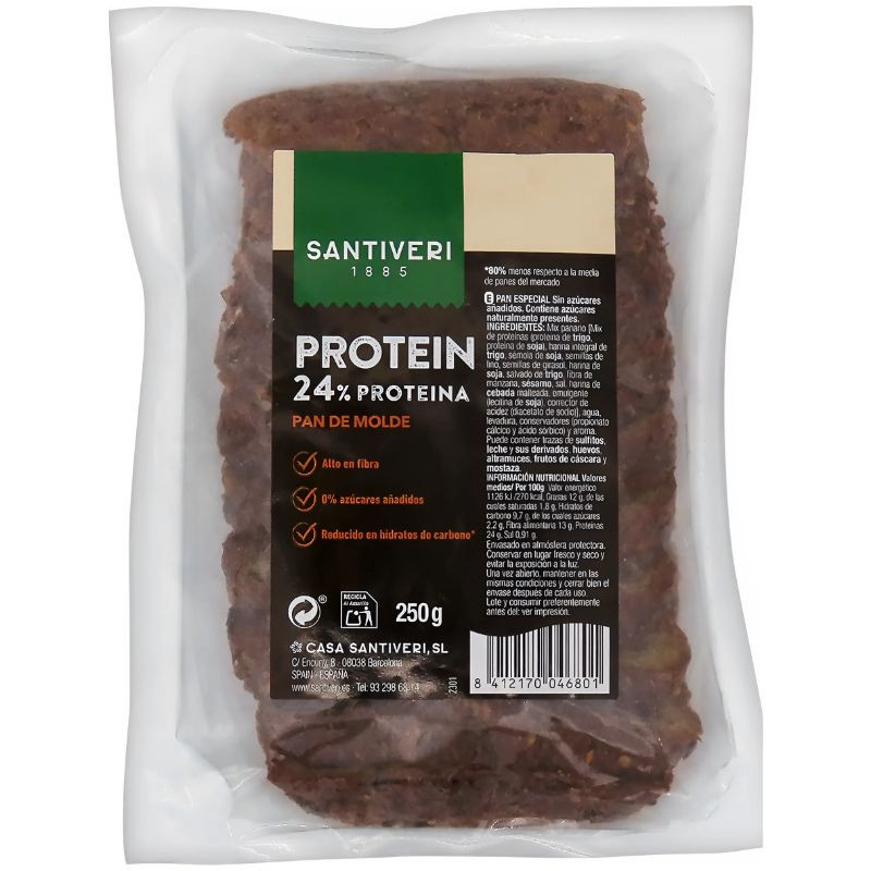 PAN DE MOLDE PROTEICO 250G SANTIVERI