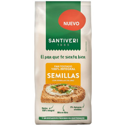 PAN TOSTADO 100% INTEGRAL SEMILLAS 200G SANTIVERI
