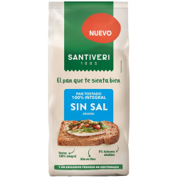 PAN TOSTADO 100% INTEGRAL SIN SAL 200G SANTIVERI