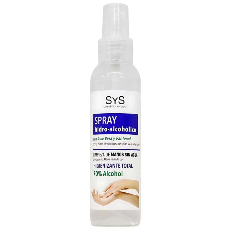 SPRAY HIDROALCOHÓLICO PARA MANOS CON ALOE VERA 125ML SYS