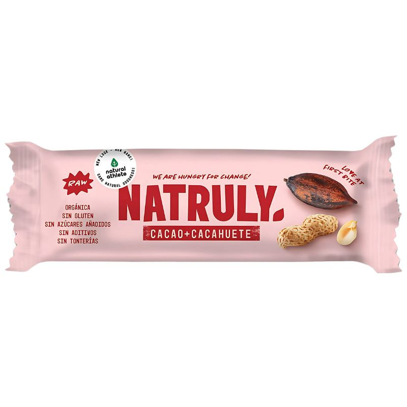 BARRITA ORGÁNICA DE CACAO Y CACAHUETE 40G NATRULY