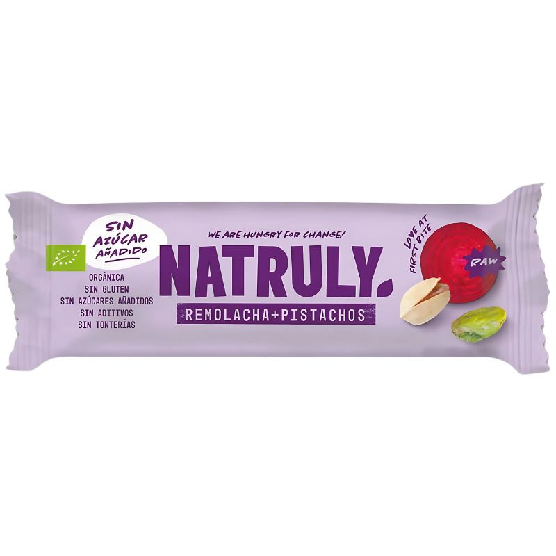 BARRITA ORGÁNICA DE REMOLACHA Y PISTACHOS 40G NATRULY