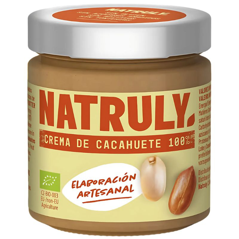 CREMA DE CACAHUETES 100% BIO 200G NATRULY