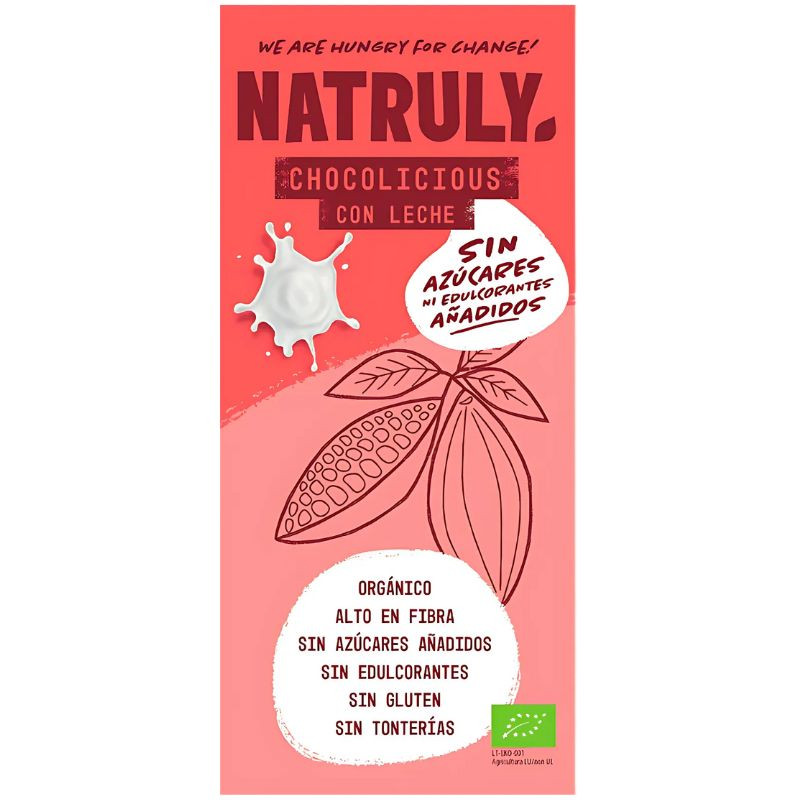 CHOCOLICIOUS CON LECHE BIO 85G NATRULY