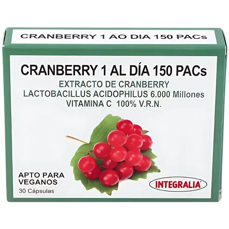 CRANBERRY 1 AL DÍA 150 PACs 30 CÁPSULAS INTEGRALIA