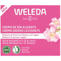 CREMA DE DÍA ALISANTE DE ROSA MOSQUETA Y TÉ BLANCO 40ML WELEDA