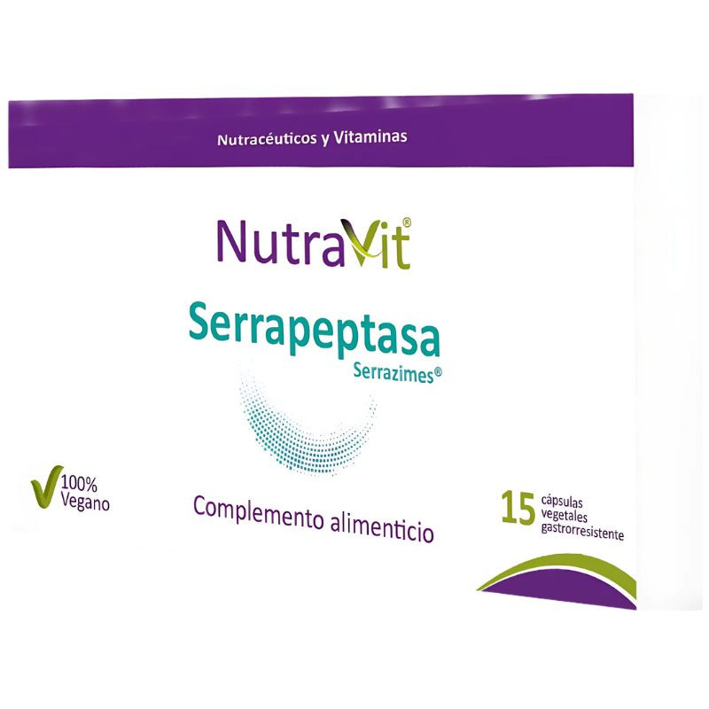 SERRAPEPTASA SERRAZIME 15 CÁPSULAS NUTRAVIT
