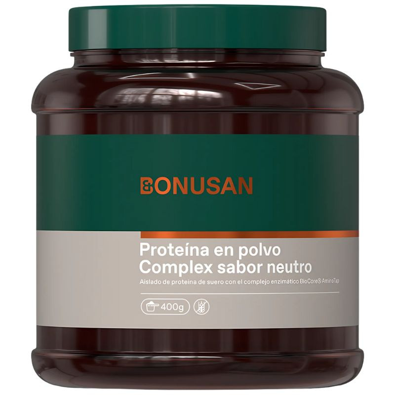 PROTEÍNA EN POLVO COMPLEX SABOR NEUTRO 400G BONUSAN