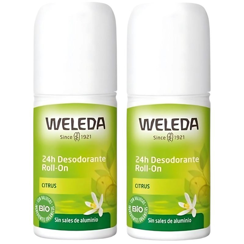 DUPLO DESODORANTE CITRUS ROLL-ON 50% WELEDA