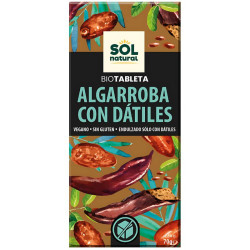TABLETA ALGARROBA CON DÁTILES BIO 70G SOL NATURAL