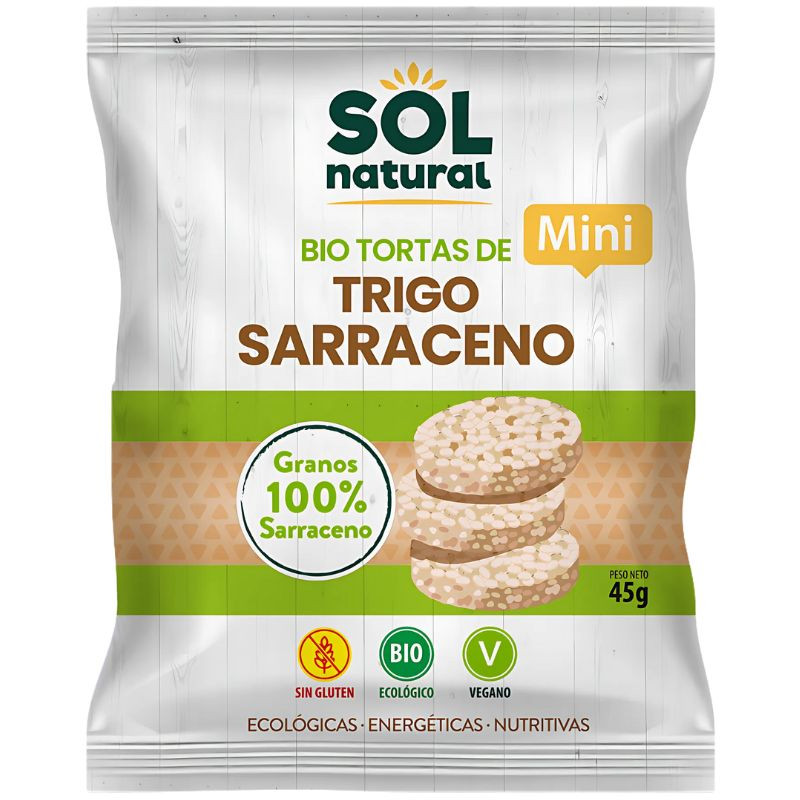 MINI TORTITAS DE TRIGO SARRACENO BIO 45G SOL NATURAL