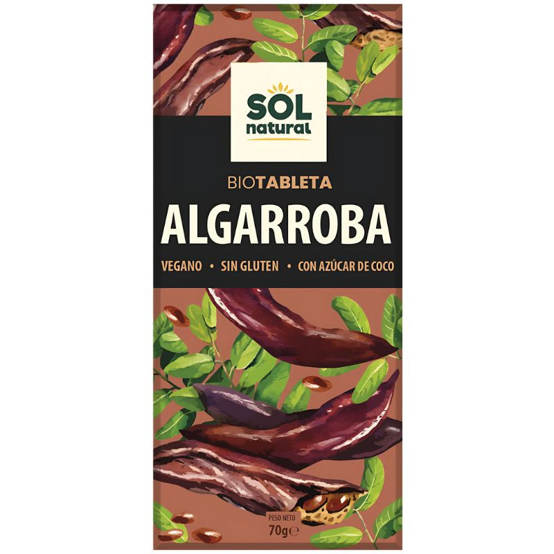 TABLETA ALGARROBA BIO 70G SOL NATURAL