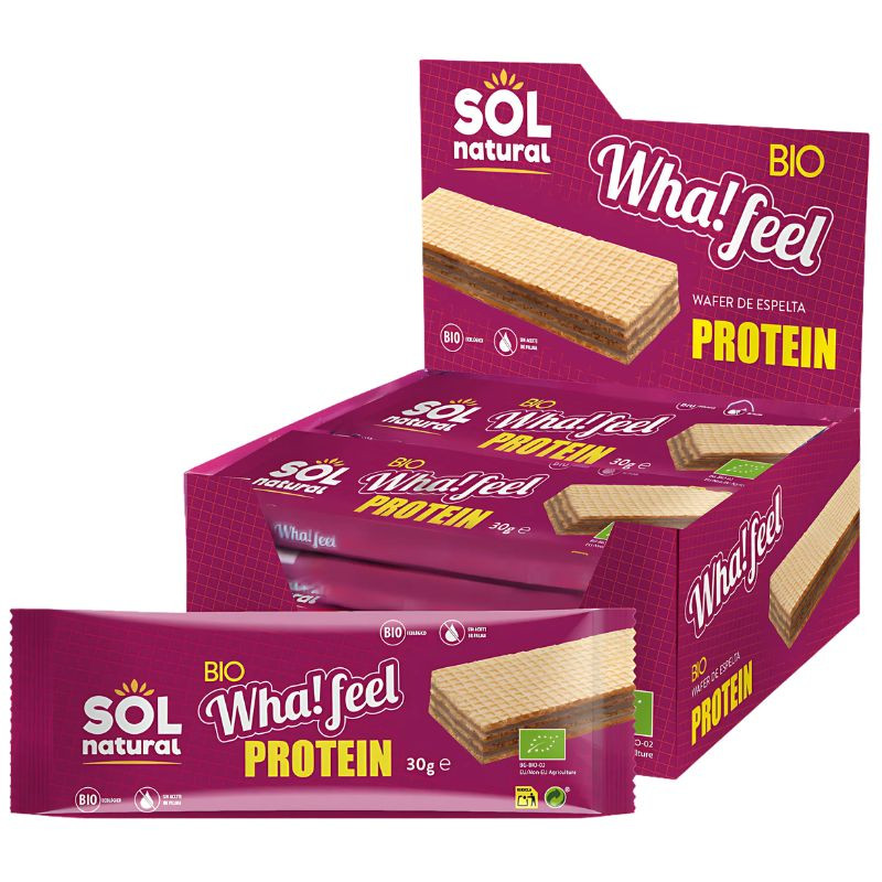 WHA! FEEL SNACK DE ESPELTA PROTEIN BIO 30G SOL NATURAL
