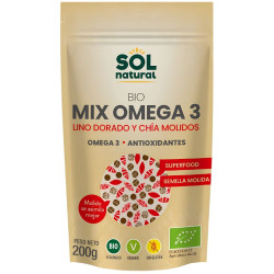 MIX OMEGA 3 SEMILLAS DE LINO Y CHÍA MOLIDAS BIO 200G SOL NATURAL