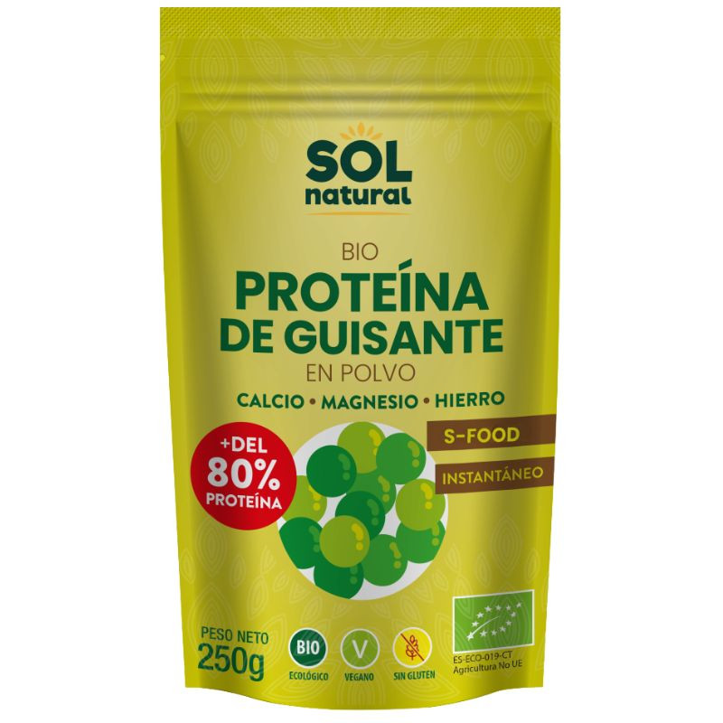 PROTEÍNA DE GUISANTE BIO 250G SOL NATURAL
