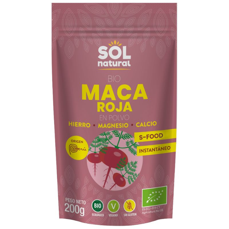 MACA ROJA EN POLVO BIO 200G SOL NATURAL