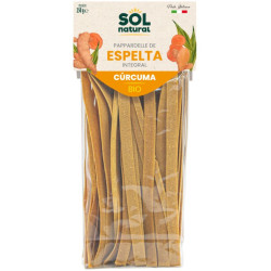 PAPARDELLE DE ESPELTA INTEGRAL CON CÚRCUMA BIO 250G SOL NATURAL