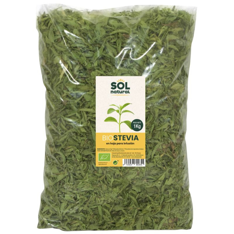 STEVIA BIO A GRANEL EN HOJA 1KG SOL NATURAL