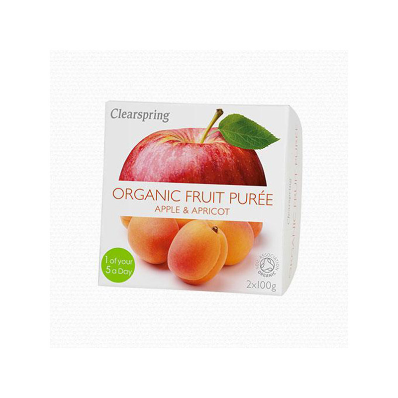 PURE DE MANZANA Y ALBARICOQUE 2X100Gr. CLEARSPRING