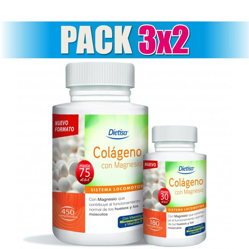Pack 3x2 COLAGENO 450 COMPRIMIDOS DIETISA