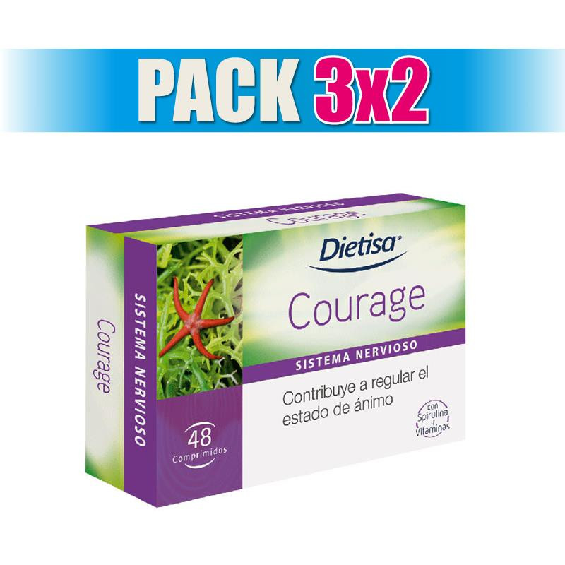 Pack 3x2 COURAGE 48 COMPRIMIDOS DIETISA