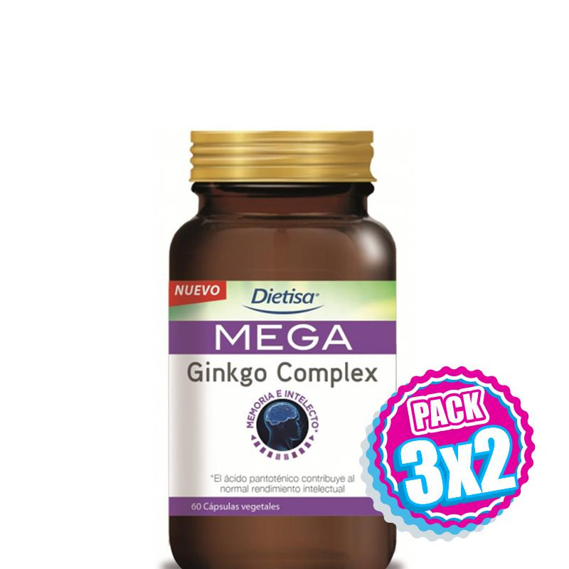 Pack 3x2 MEGA GINKGO COMPLEX 60 CAPSULAS DIETISA