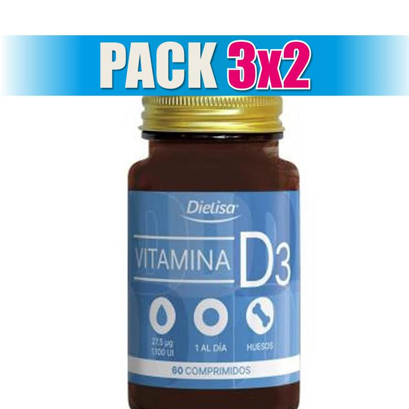 Pack 3x2 DIETISA VITAMINA D3 60 COMPRIMIDOS DIETISA