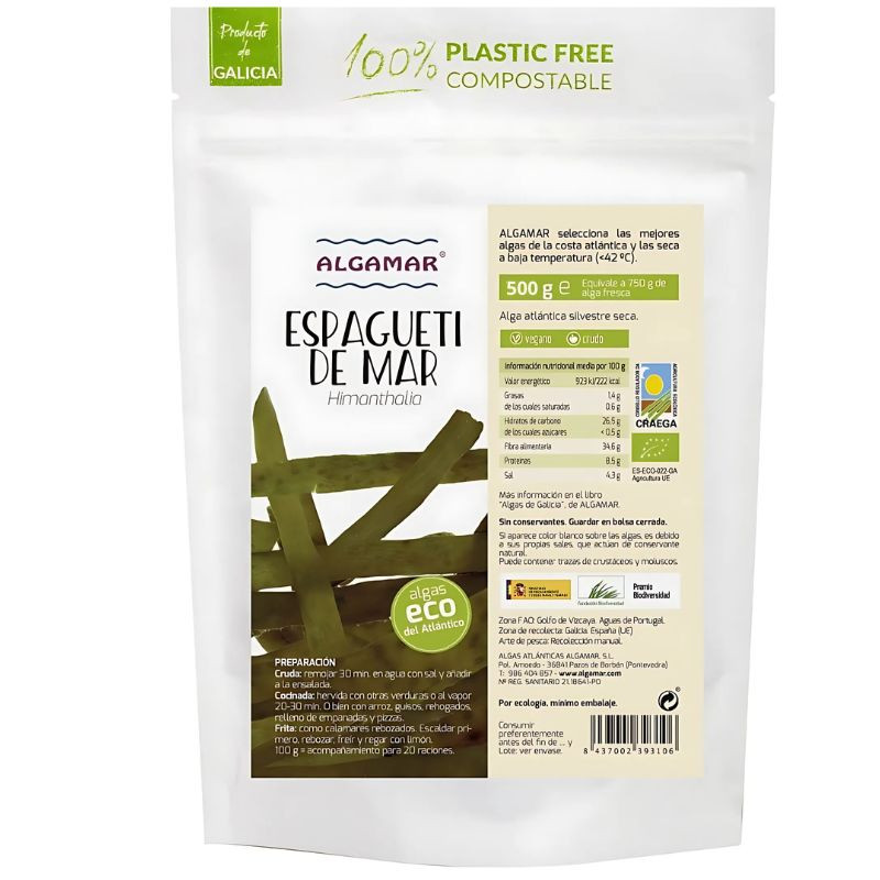 ESPAGUETTI DE MAR BIO 500G ALGAMAR
