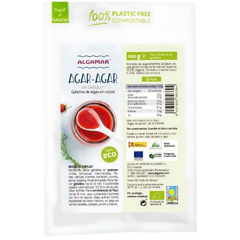 ALGA AGAR AGAR COPOS BIO 1KG ALGAMAR