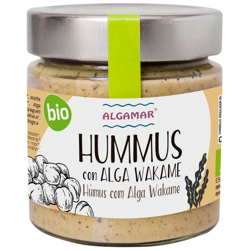 HUMMUS CON ALGA WAKAME BIO 180G ALGAMAR