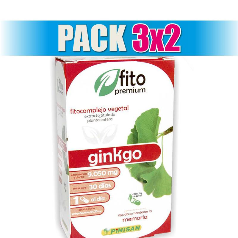 Pack 3x2 FITO PREMIUM GINKGO 30 CAPSULAS PINISAN