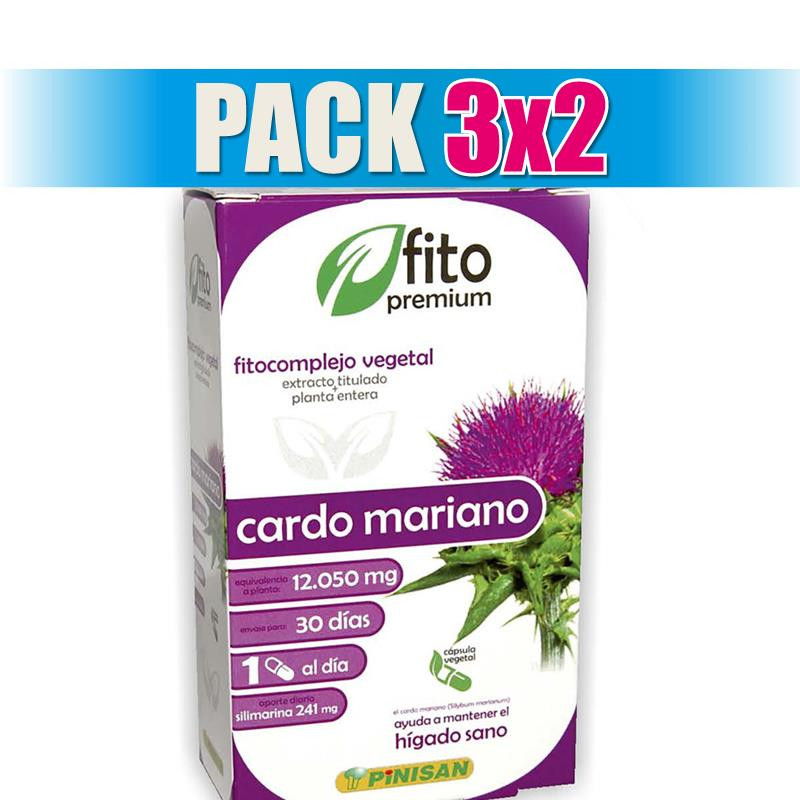 Pack 3x2 FITO PREMIUM CARDO MARIANO 30 CAPSULAS PINISAN