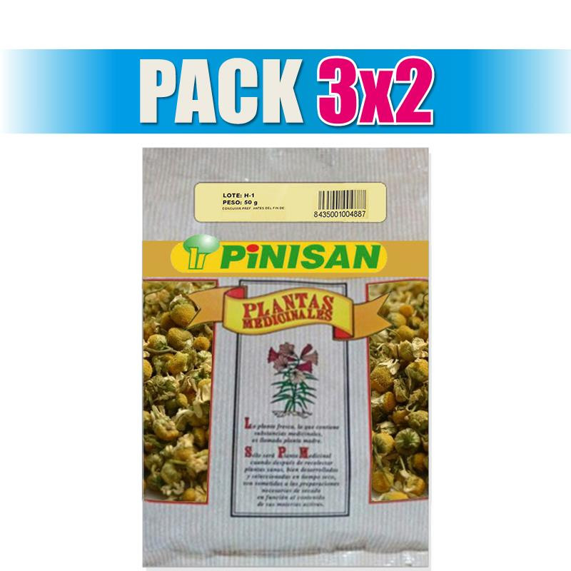 Pack 3x2 BOLSA MANZANILLA DULCE 50Gr. PINISAN