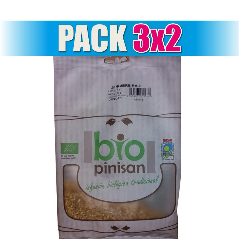 Pack 3x2 JENGIBRE RAIZ BIO 50Gr. PINISAN