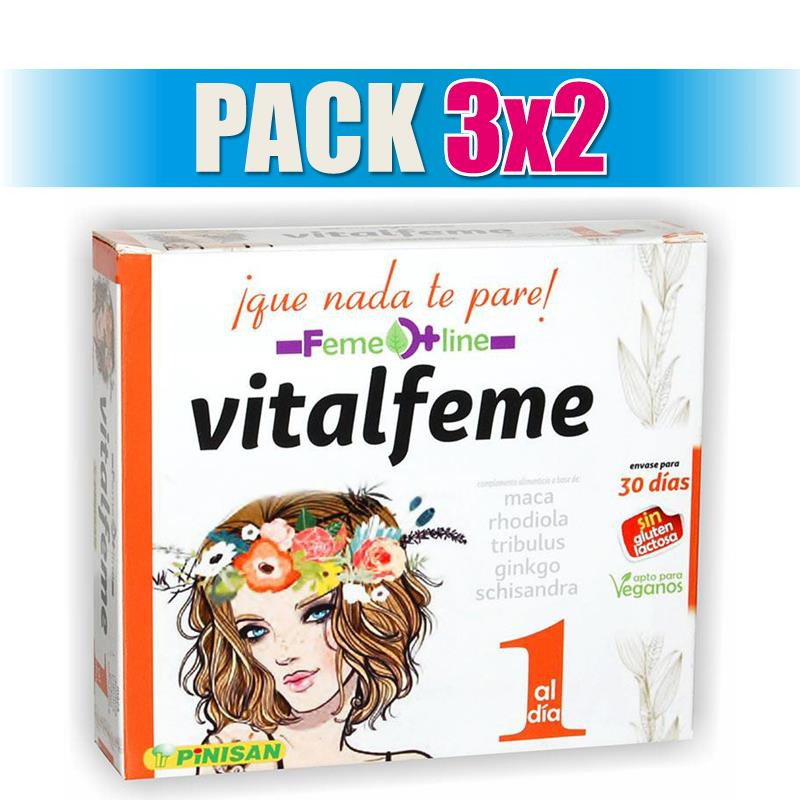 Pack 3x2 VITALFEME 30 CAPSULAS. PINISAN