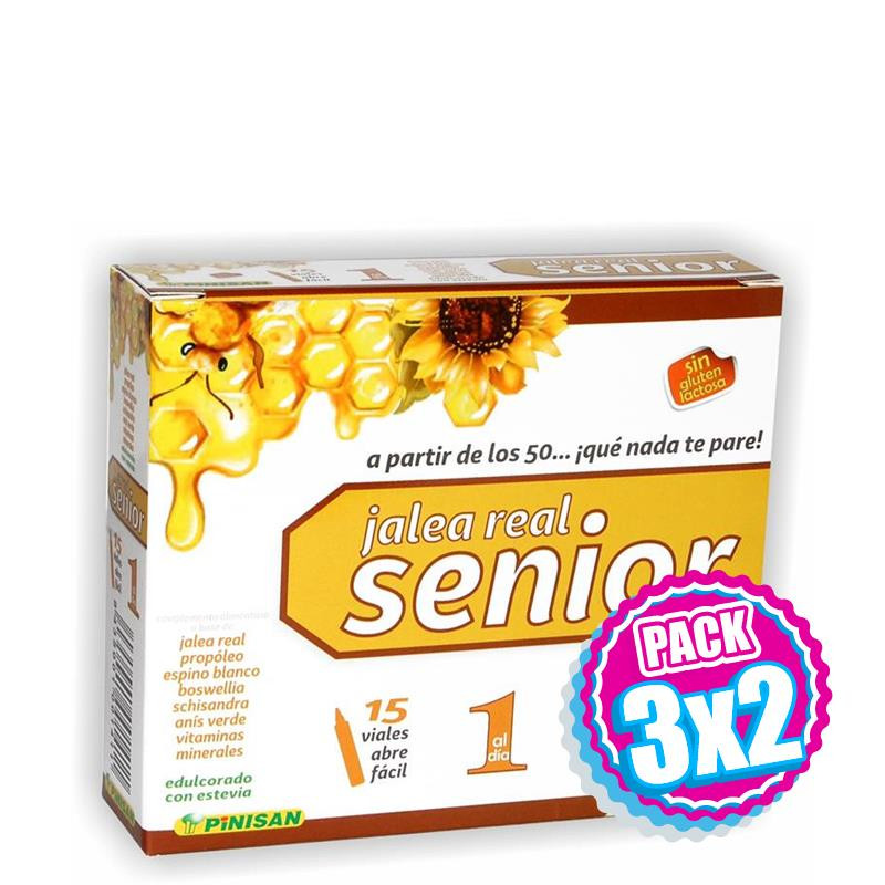 Pack 3x2 JALEA REAL SENIOR 15 VIALES PINISAN