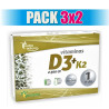 Pack 3x2 VITAMINAS D3 Y K2 2.500UI 60 CAPSULAS PINISAN