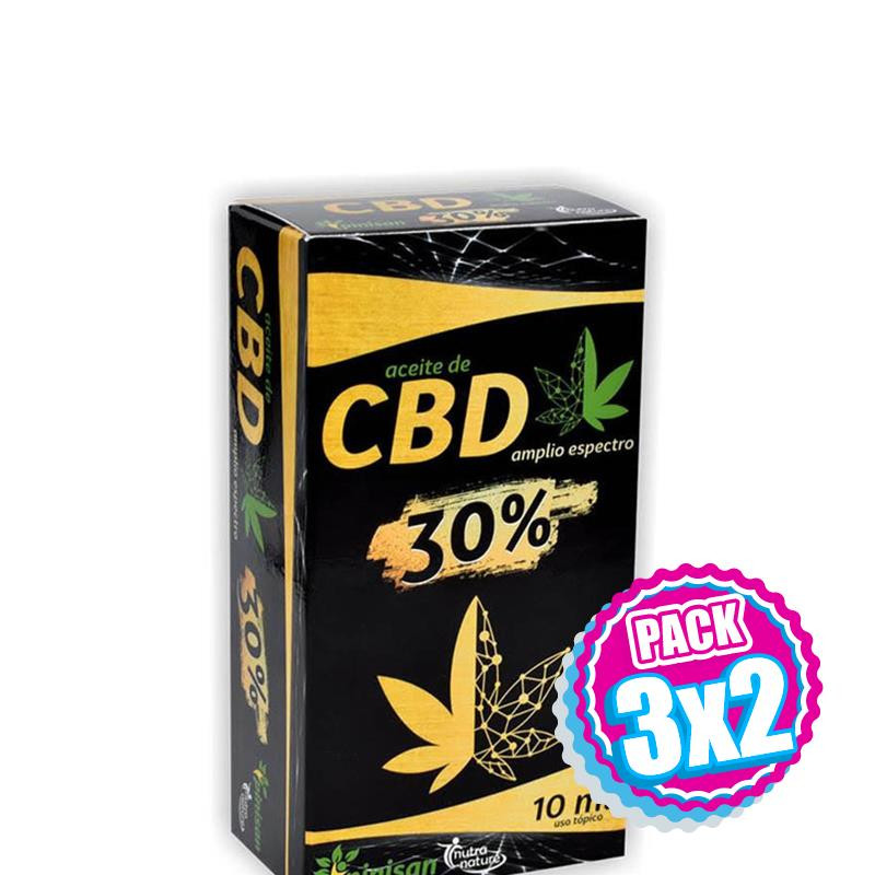 Pack 3x2 ACEITE CBD 30% AMPLIO ESPECTRO 10Ml  PINISAN