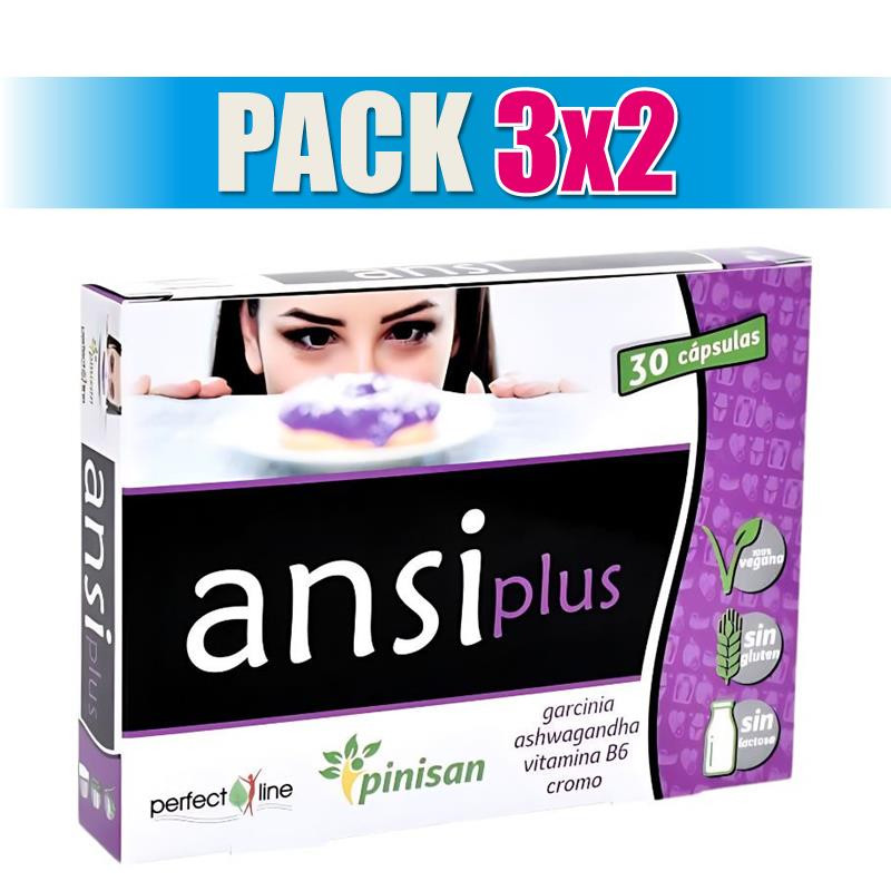 Pack 3x2 ANSI PLUS 30 CAPSULAS PINISAN