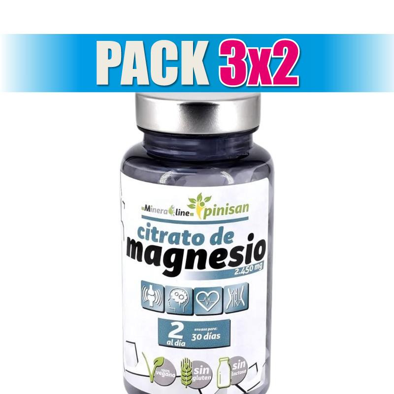 Pack 3x2 CITRATO DE MAGNESIO 60 CPMPRIMIDOS PINISAN