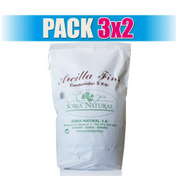 Pack 3x2 ARCILLA FINA 5Kg....