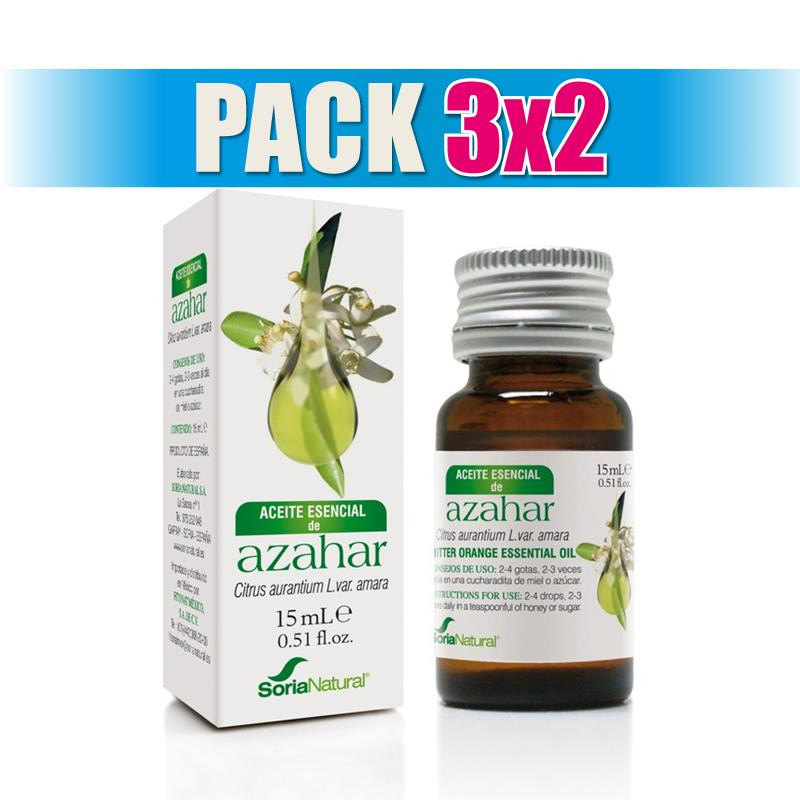 Pack 3x2 ACEITE ESENCIAL DE AZAHAR 15Ml. SORIA NATURAL