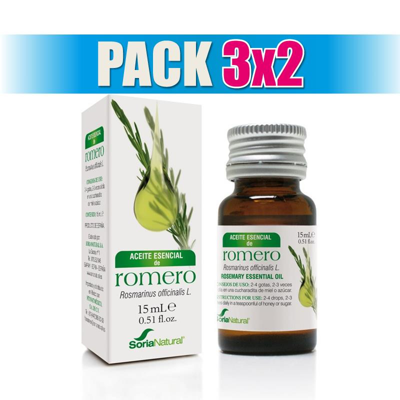 Pack 3x2 ACEITE ESENCIAL DE ROMERO 15Ml. SORIA NATURAL
