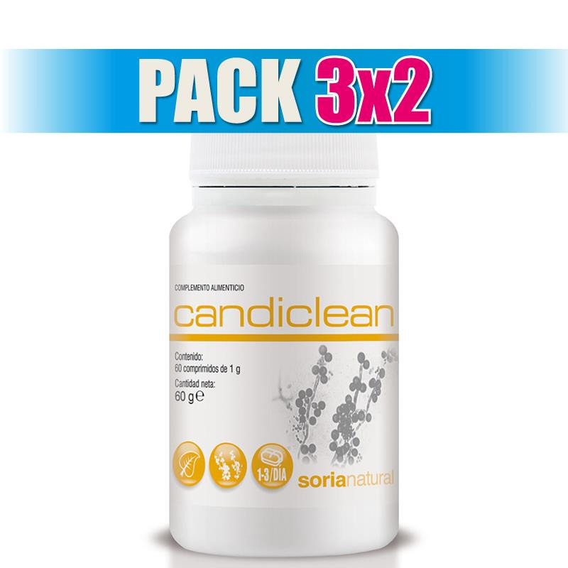 Pack 3x2 CANDICLEAN 60 COMPRIMIDOS SORIA NATURAL
