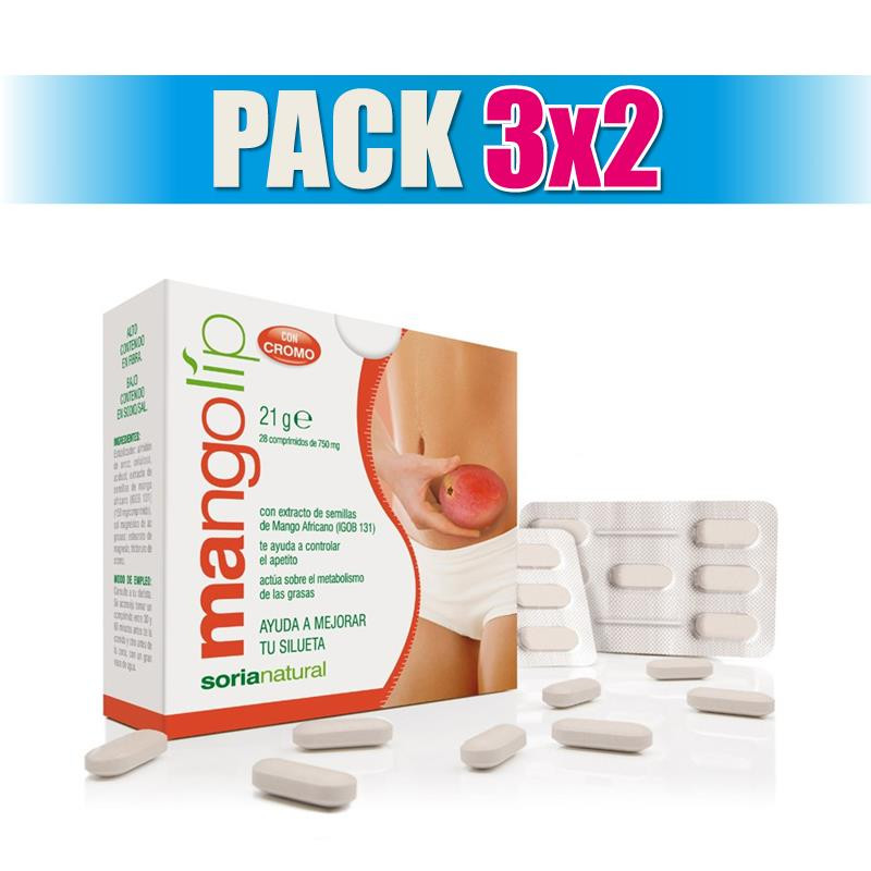 Pack 3x2 MANGOLIP 28 COMPRIMIDOS SORIA NATURAL