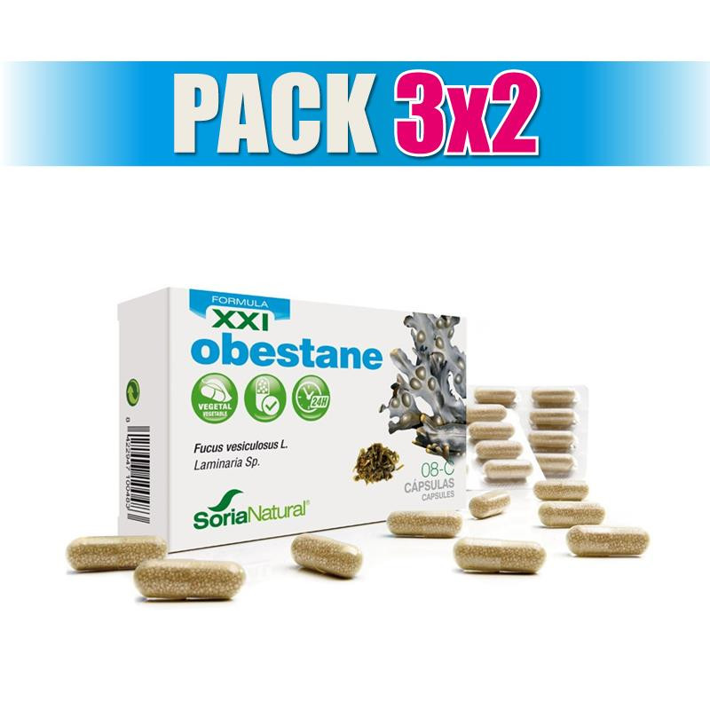 Pack 3x2 08-C OBESTANE FORMULA XXI 30 CAPSULAS SORIA NATURAL